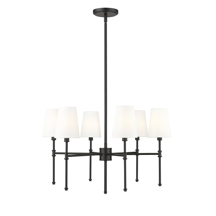 Millennium Lighting Adorra 6Lt 26" Chandelier, Black/White