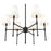 Millennium Lighting Adorra 6Lt 26" Chandelier, Black/White