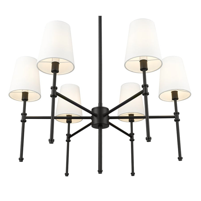Millennium Lighting Adorra 6Lt 26" Chandelier, Black/White