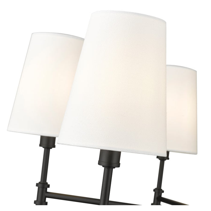 Millennium Lighting Adorra 6Lt 26" Chandelier, Black/White