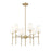 Millennium Lighting Adorra 6Lt 26" Chandelier, Vintage Brass/White - 16106-VB