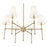 Millennium Lighting Adorra 6Lt 26" Chandelier, Vintage Brass/White