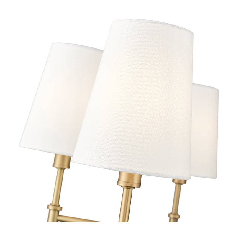 Millennium Lighting Adorra 6Lt 26" Chandelier, Vintage Brass/White