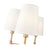 Millennium Lighting Adorra 6Lt 26" Chandelier, Vintage Brass/White