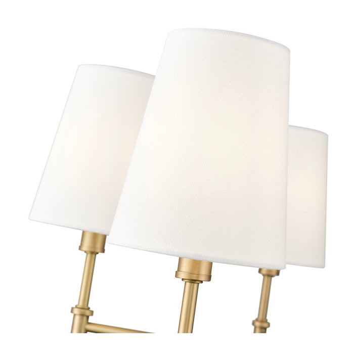 Millennium Lighting Adorra 6Lt 26" Chandelier, Vintage Brass/White