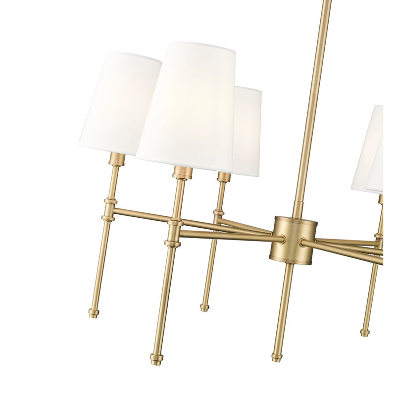 Millennium Lighting Adorra 6Lt 26" Chandelier, Vintage Brass/White