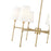 Millennium Lighting Adorra 6Lt 26" Chandelier, Vintage Brass/White