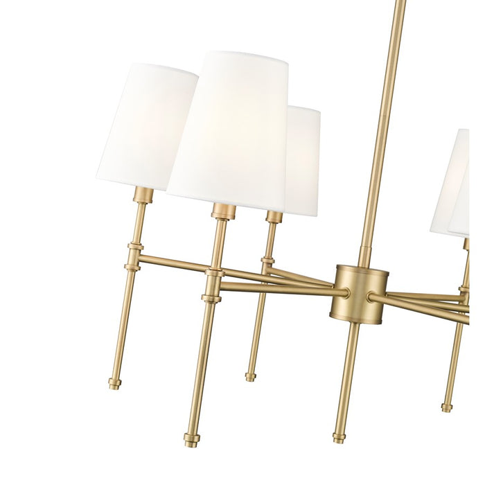 Millennium Lighting Adorra 6Lt 26" Chandelier, Vintage Brass/White