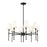 Millennium Lighting Adorra 8Lt 30" Chandelier, Black/White - 16108-MB