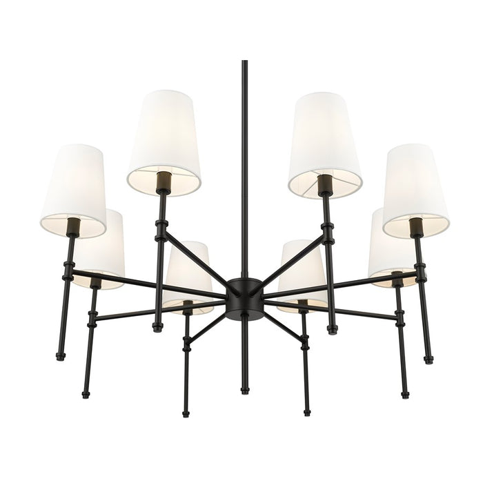 Millennium Lighting Adorra 8Lt 30" Chandelier, Black/White