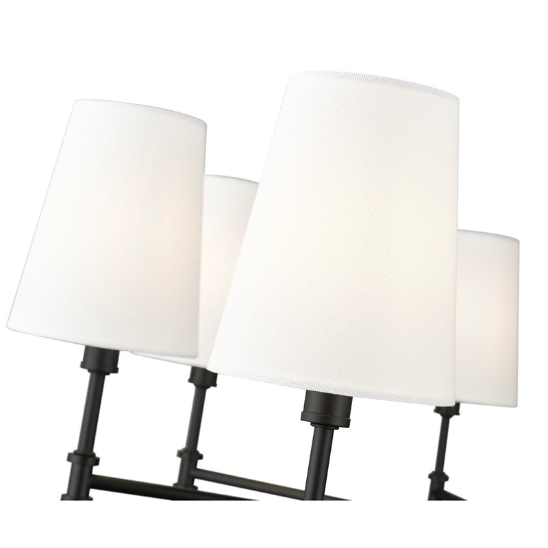 Millennium Lighting Adorra 8Lt 30" Chandelier, Black/White