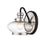 Millennium 1 Light 9" Wall Sconce, Matte Black/Satin Nickel