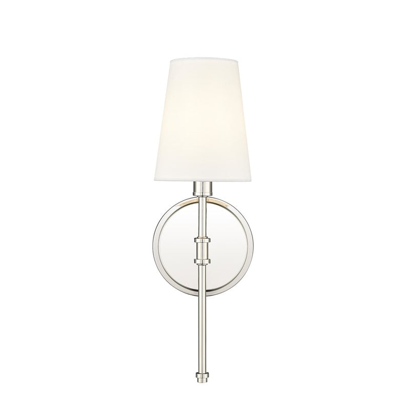 Millennium Lighting Adorra 1Lt 15" Wall Sconce, Polished Nickel/White