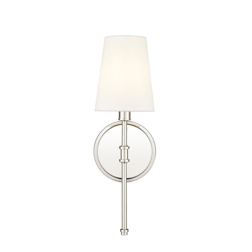 Millennium Lighting Adorra 1Lt 15" Wall Sconce, Polished Nickel/White