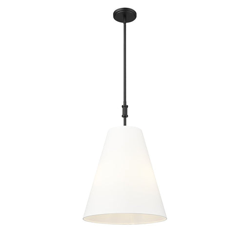 Millennium Lighting Adorra 3Lt 16" Pendant, Black/White - 16303-MB