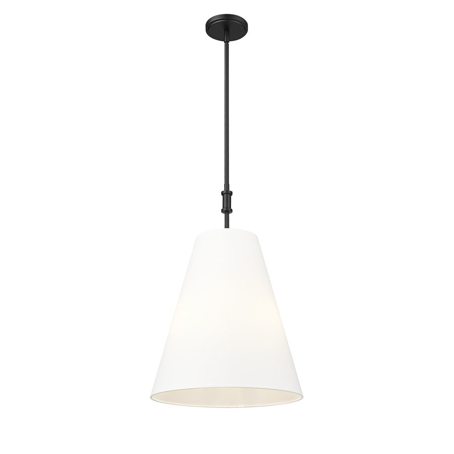 Millennium Lighting Adorra 3Lt 16" Pendant, Black/White - 16303-MB