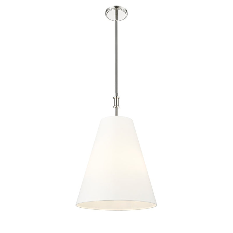 Millennium Lighting Adorra 3Lt 16" Pendant, Polished Nickel/White - 16303-PN