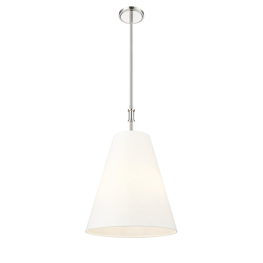 Millennium Lighting Adorra 3Lt 16" Pendant, Polished Nickel/White - 16303-PN