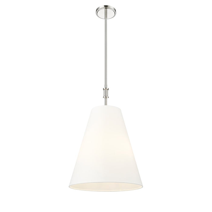 Millennium Lighting Adorra 3Lt 16" Pendant, Polished Nickel/White - 16303-PN