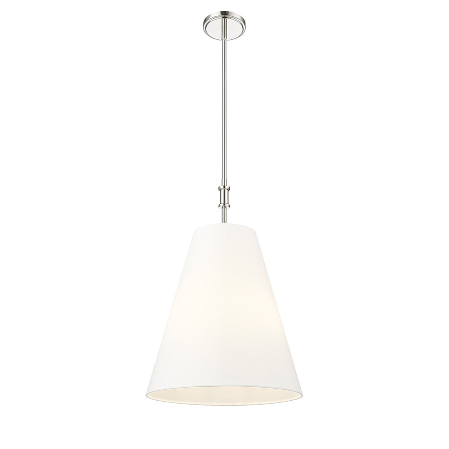 Millennium Lighting Adorra 3Lt 16" Pendant, Polished Nickel/White - 16303-PN