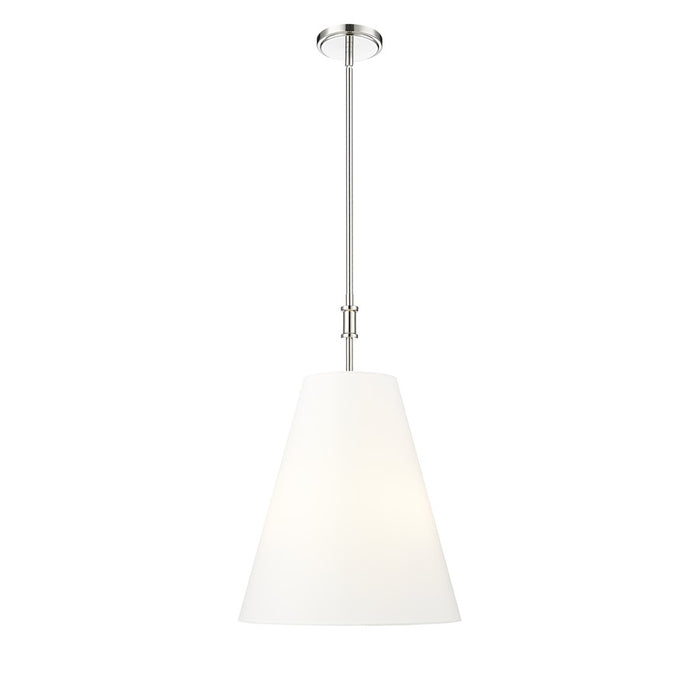 Millennium Lighting Adorra 3Lt 16" Pendant, Polished Nickel/White