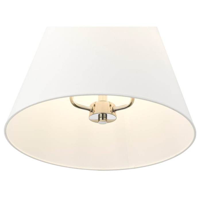 Millennium Lighting Adorra 3Lt 16" Pendant, Polished Nickel/White