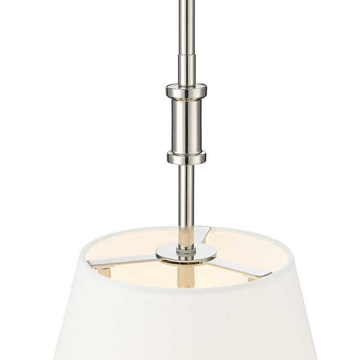 Millennium Lighting Adorra 3Lt 16" Pendant, Polished Nickel/White