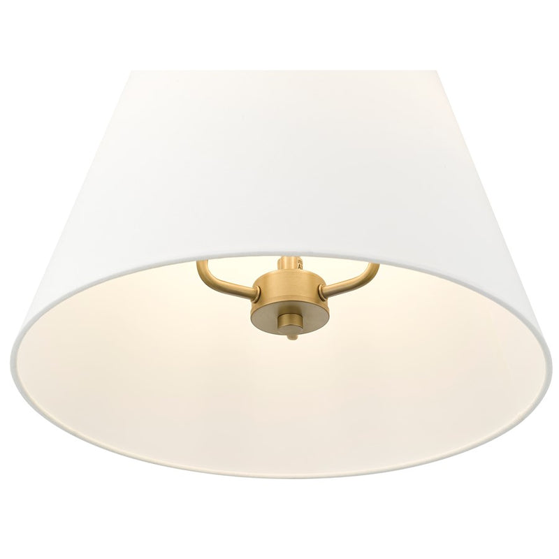 Millennium Lighting Adorra 3Lt 16" Pendant, Vintage Brass/White