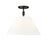 Millennium Lighting Adorra 3Lt 16" Semi-Flush Mount, Black/White