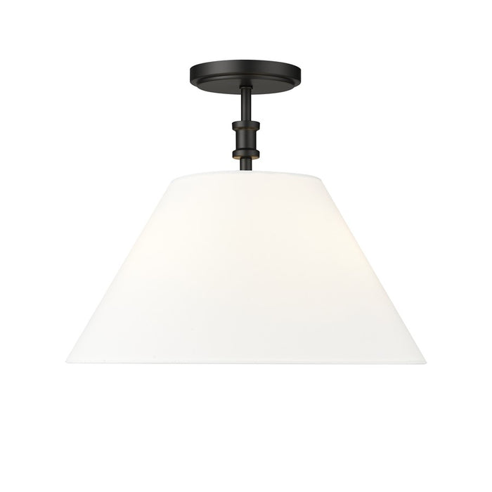 Millennium Lighting Adorra 3Lt 16" Semi-Flush Mount, Black/White