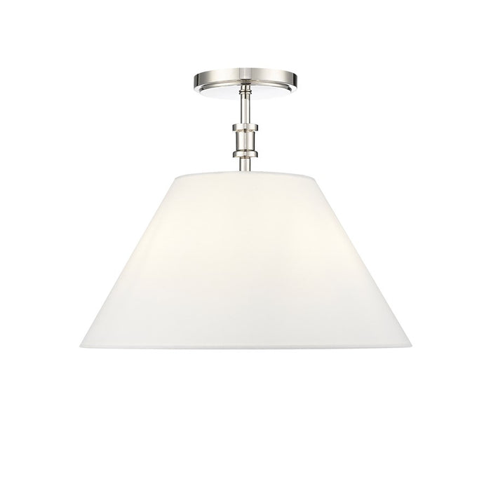 Millennium Lighting Adorra 3Lt 16" Semi-Flush Mount, Nickel/White