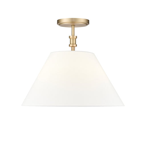 Millennium Lighting Adorra 3Lt 16" Semi-Flush Mount, Brass/White