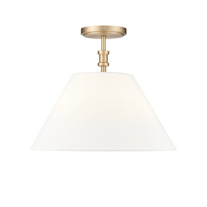 Millennium Lighting Adorra 3Lt 16" Semi-Flush Mount, Brass/White
