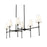 Millennium Lighting Adorra 6Lt 48" Chandelier, Black/White - 16506-MB