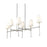 Millennium Lighting Adorra 6Lt 48" Chandelier, Polished Nickel/White - 16506-PN