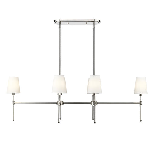 Millennium Lighting Adorra 6Lt 48" Chandelier, Polished Nickel/White