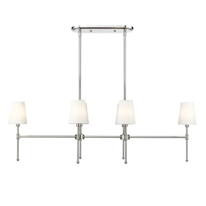 Millennium Lighting Adorra 6Lt 48" Chandelier, Polished Nickel/White