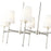 Millennium Lighting Adorra 6Lt 48" Chandelier, Polished Nickel/White