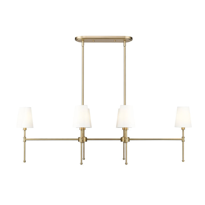 Millennium Lighting Adorra 6Lt 48" Chandelier, Vintage Brass/White