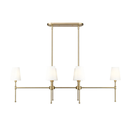 Millennium Lighting Adorra 6Lt 48" Chandelier, Vintage Brass/White