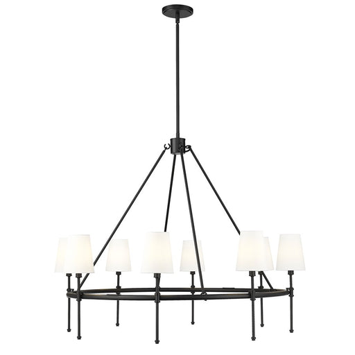 Millennium Lighting Adorra 8Lt 40" Chandelier, Black/White