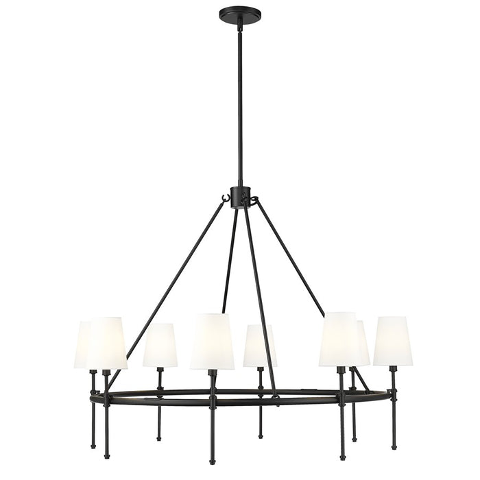 Millennium Lighting Adorra 8Lt 40" Chandelier, Black/White