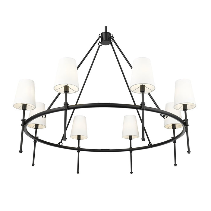 Millennium Lighting Adorra 8Lt 40" Chandelier, Black/White