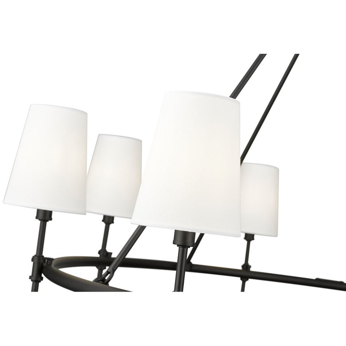 Millennium Lighting Adorra 8Lt 40" Chandelier, Black/White