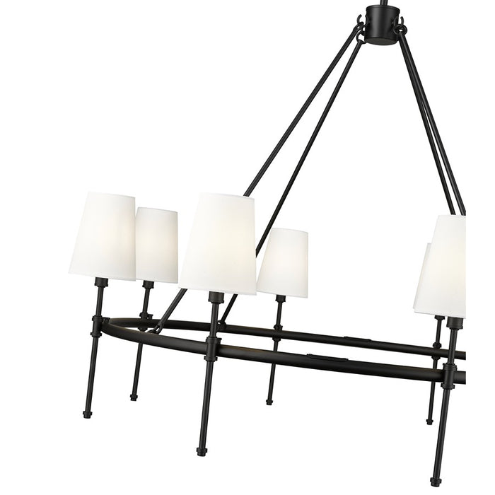 Millennium Lighting Adorra 8Lt 40" Chandelier, Black/White