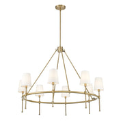 Millennium Lighting Adorra 8Lt 40" Chandelier, Vintage Brass/White - 16608-VB