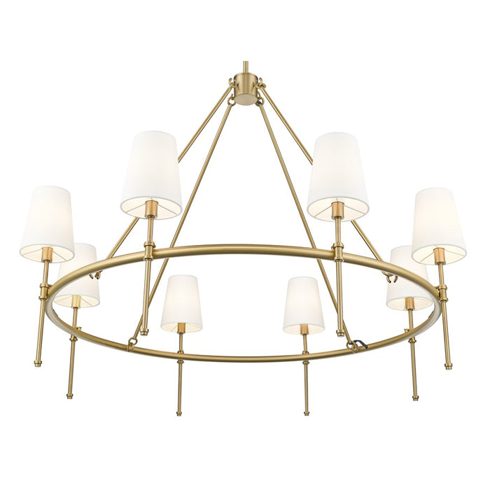Millennium Lighting Adorra 8Lt 40" Chandelier, Vintage Brass/White