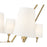 Millennium Lighting Adorra 8Lt 40" Chandelier, Vintage Brass/White