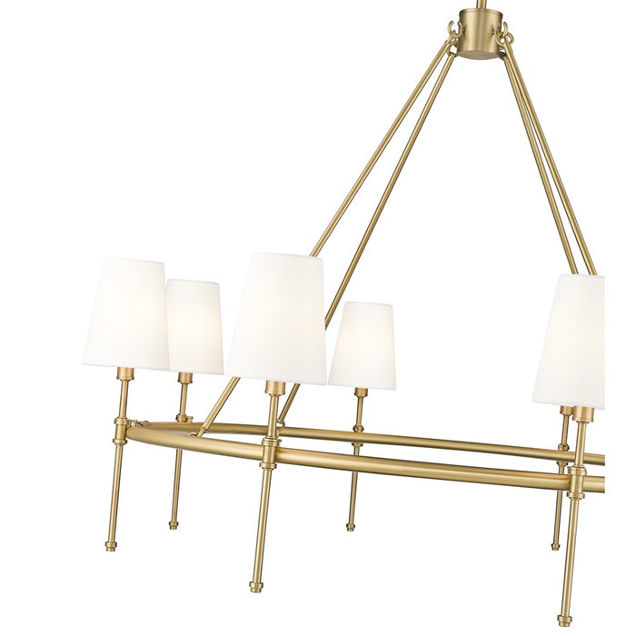 Millennium Lighting Adorra 8Lt 40" Chandelier, Vintage Brass/White