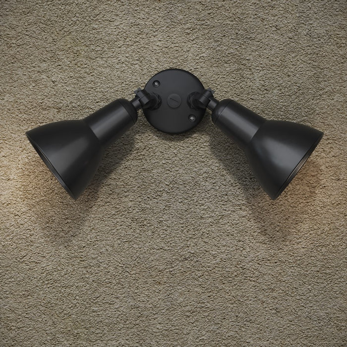 Millennium Lighting 2Lt 16" Security Flood Light, Black/Black